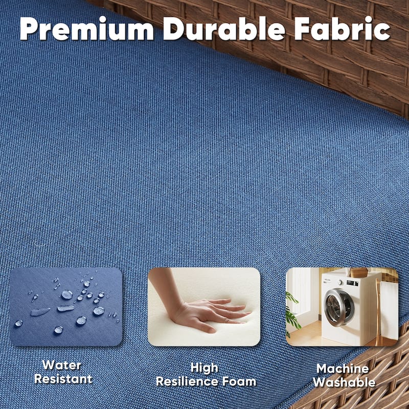 Outside Glider Chair with Cushion Yellow-Blue - Yellow