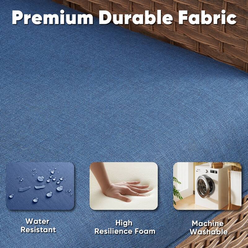 Pocassy Swivel Chairs with Cofee Table Yellow-Blue - Yellow