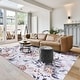 preview thumbnail 198 of 204, Gertmenian Crystal Print Washable Digital Printed Flat Pile Polyester Slip Resistant Area Rug Collection 7' 10" x 10' - Flora Beige