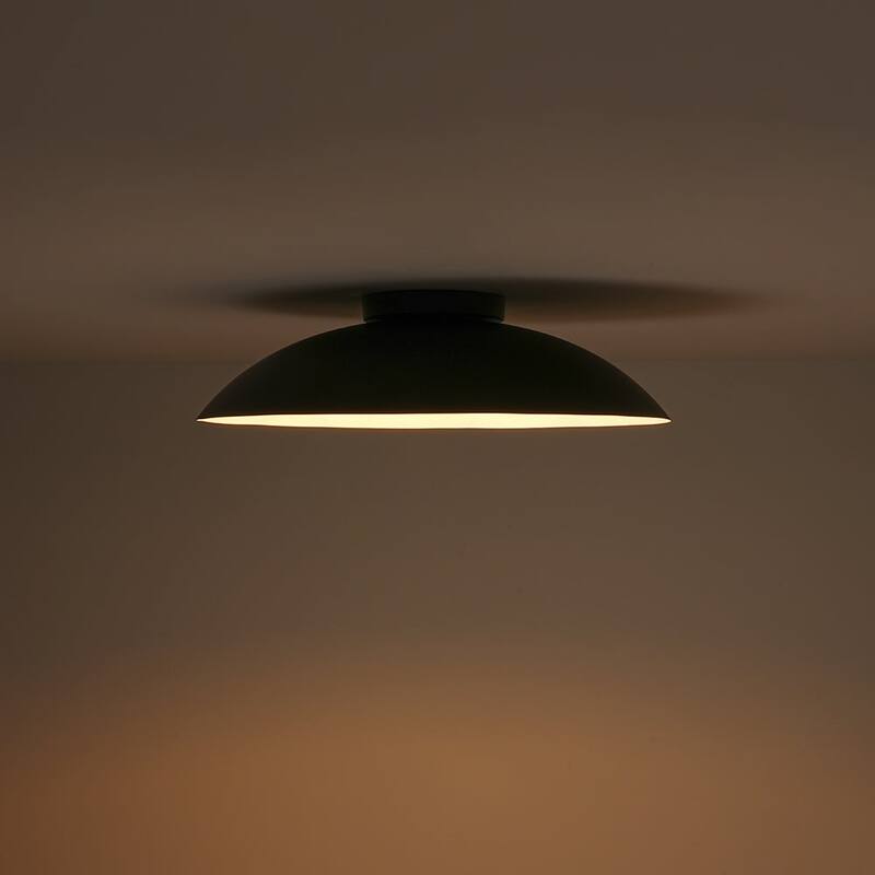 Scandinavian Dimmable LED Round Shallow Dome Ceiling Light 19.7in
