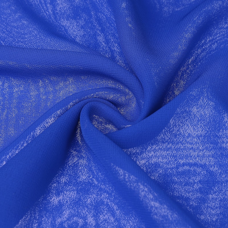 6 Pack 10ft Chiffon Table Runners, Sheer Romantic Table Runner - 28x120 Inch - Royal Blue