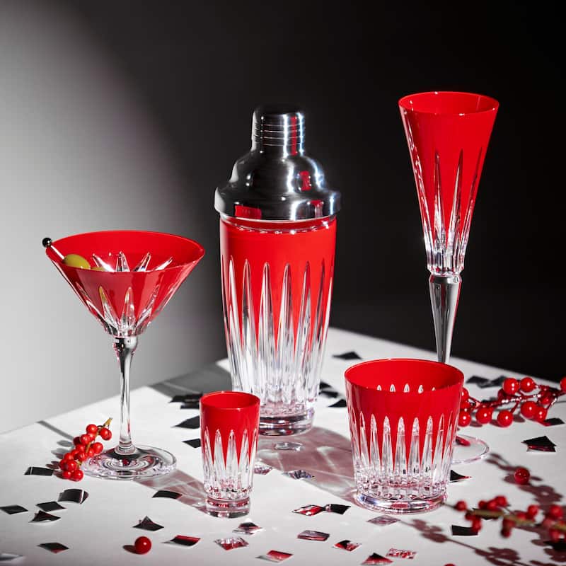 Waterford New Year Shot Glasses Firework, Set of 2, Red