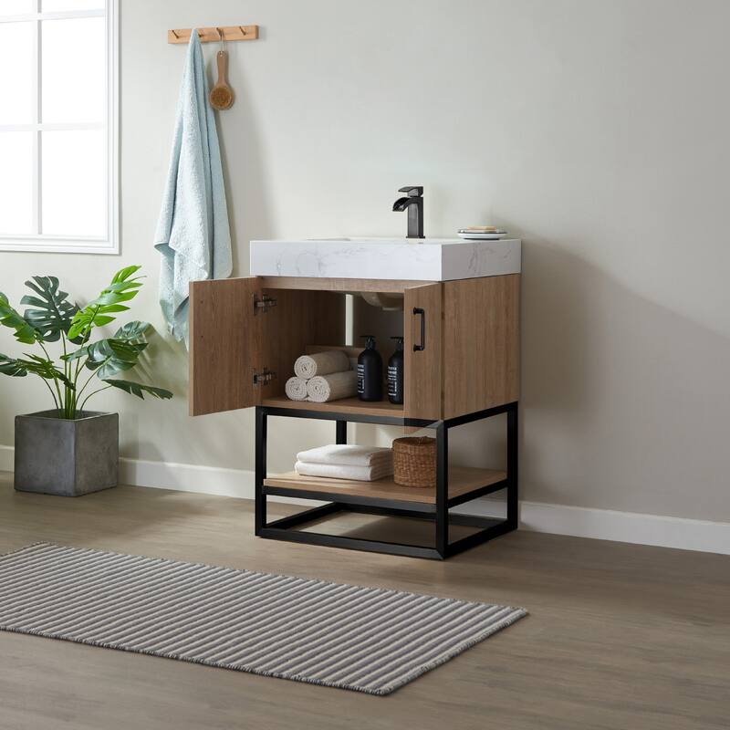 Miseno MV789024B-NM Alistair 24" Free Standing Single Basin Vanity Set