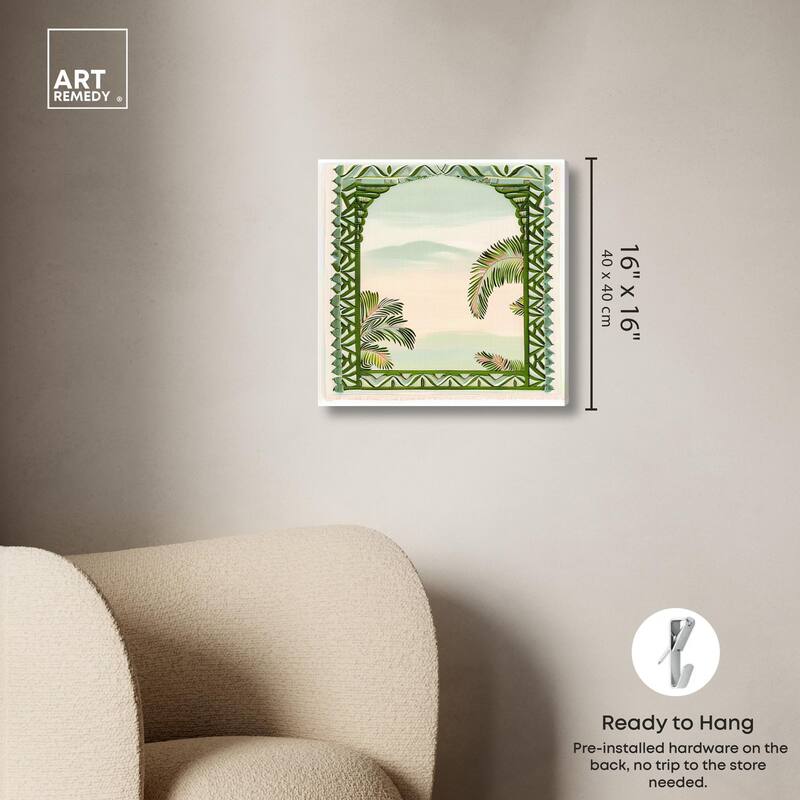 Palm View Vista Canvas by Art Remedy, Gallery Wrapped