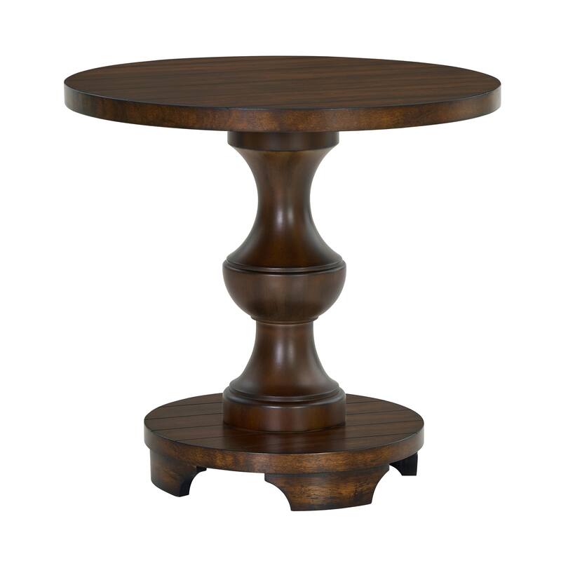 26-Inch Diameter Traditional Round Pedestal End Table