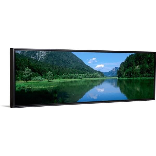 Shop Mountains Overlooking A Lake Weitsee Lake Bavaria Germany
