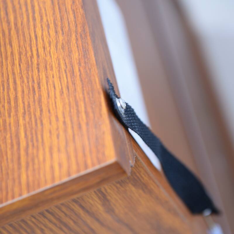 Sideboard Cabinet with Clear Tempered Glass Doors, Storage Cabinet with Adjustable Shelf, Large Capacity Wooden Accent Cabinet