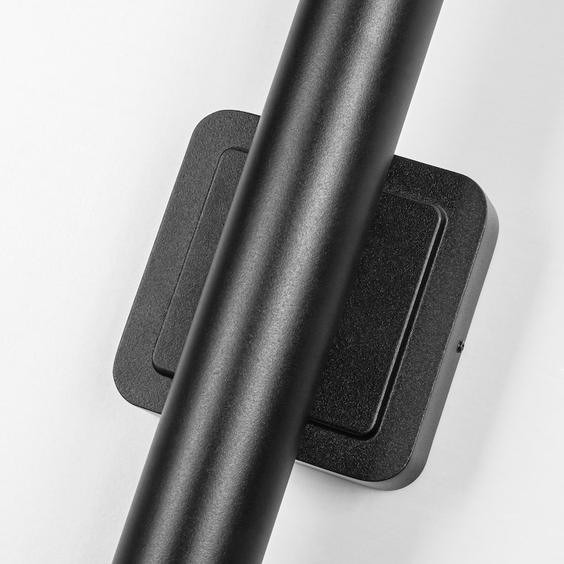 2-Light Modern Black Linear Waterproof IP54 Integrated LED Outdoor Wall Sconce Lights