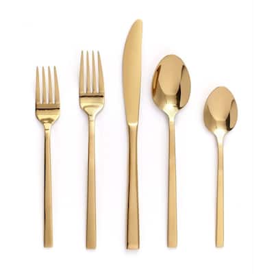 Flatware Stainless Steel Palos Gold 20PC Set - None