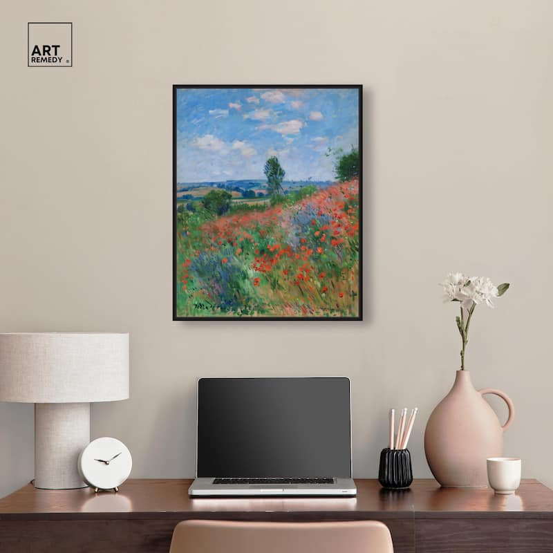 Blanket of Poppies II Canvas by Art Remedy