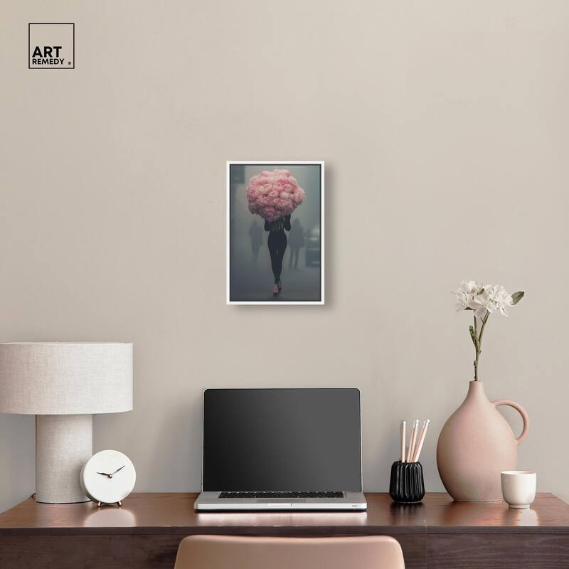 Peony Bouquet Canvas by Art Remedy