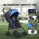 preview thumbnail 9 of 69, Carbon Steel Lightweight Stroller with Canopy, Recline and Foldable Frame - 30.71” L x 19.69” W x 40.94” H