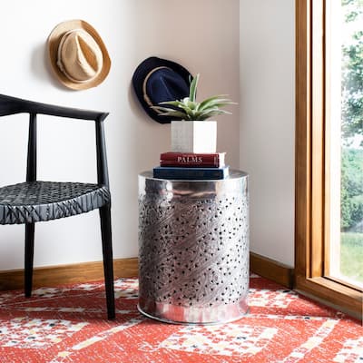 SAFAVIEH Adrien End Table - Silver - 15" x 15" x 19"