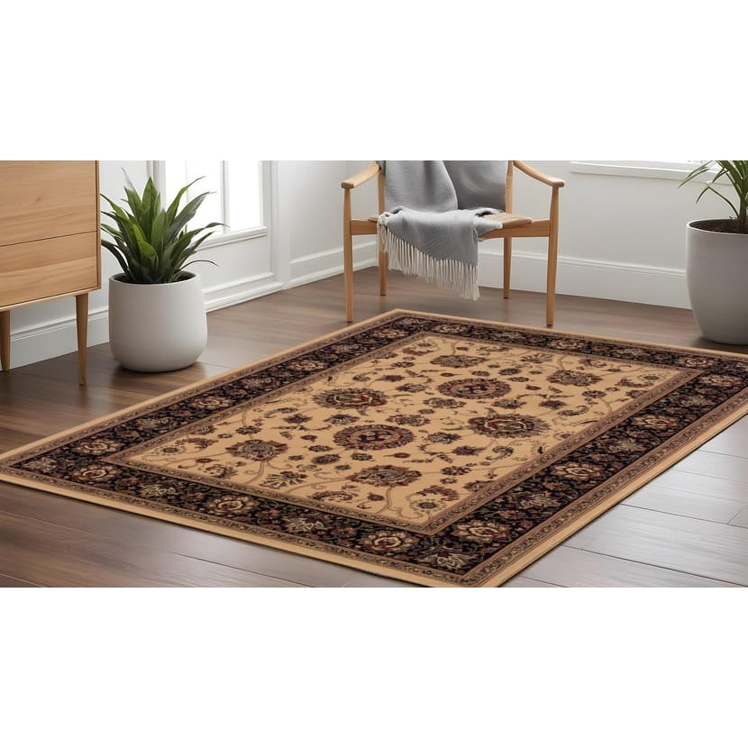 HomeRoots Oriental Traditional Square Area Rug