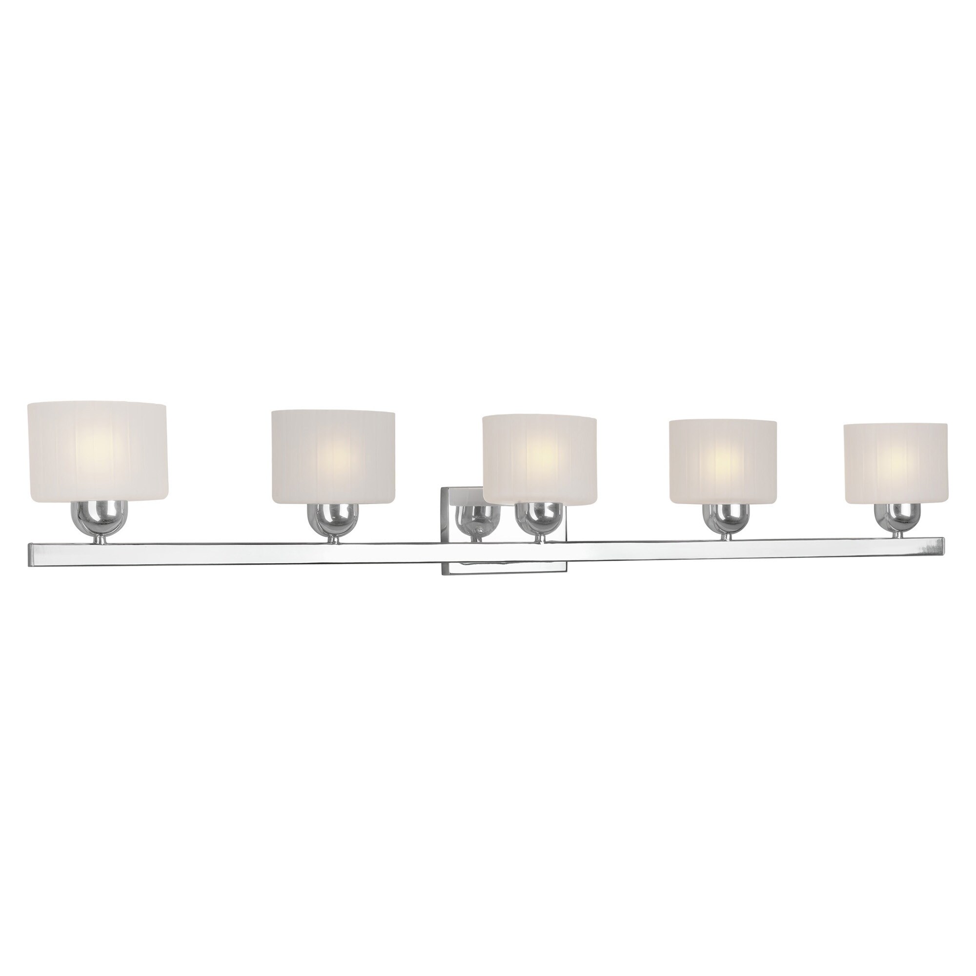 Shop Forte Lighting 5140 05 5 Light 50 Wide Bathroom Vanity Light With Chrome Overstock 25652783