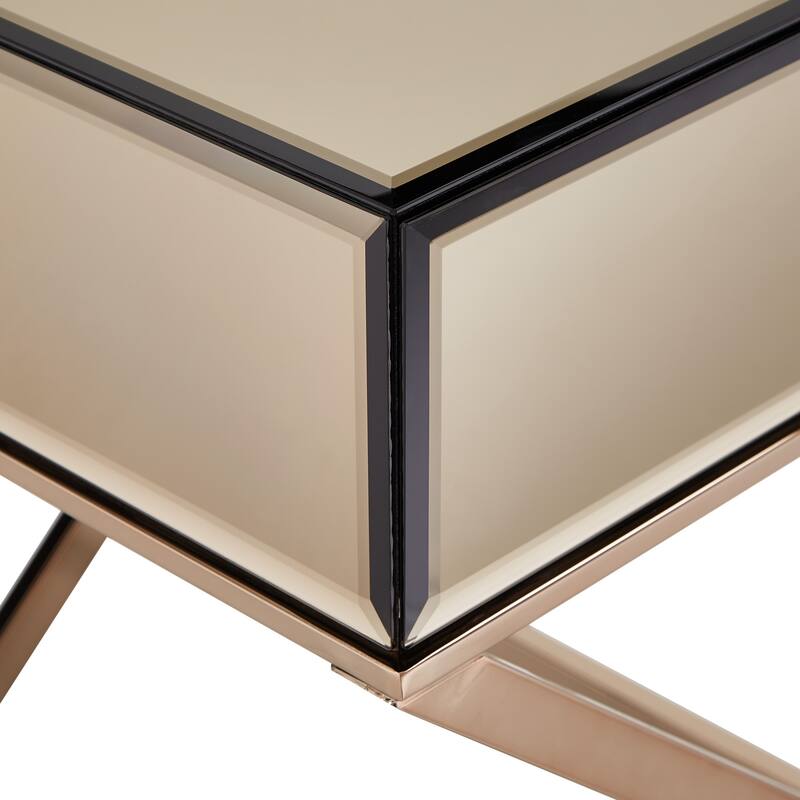 Camille X Base Mirrored Accent Campaign Table by iNSPIRE Q Bold