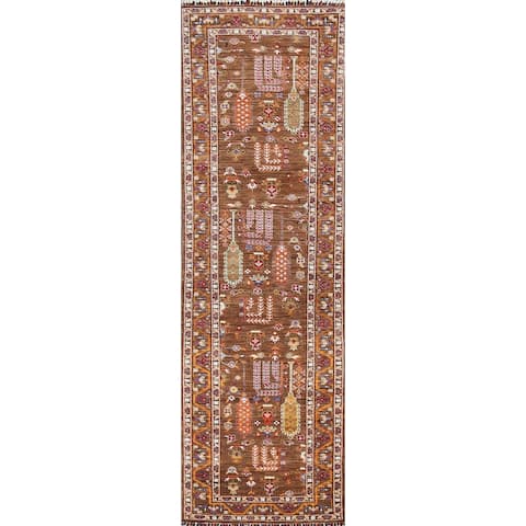 Tribal Bakhtiari Oriental Hallway Runner Rug Hand-knotted Wool Carpet - 2'7" x 9'9"