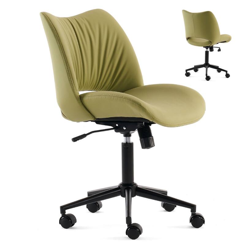 Ergonomic Faux Leather Office Chair, Swivel Task Chair