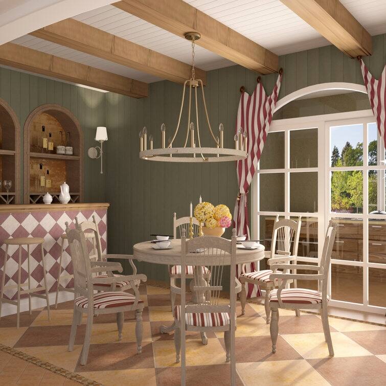 Acroma 12-light Farmhouse Modern Wagon Wheel Chandelier - N/A
