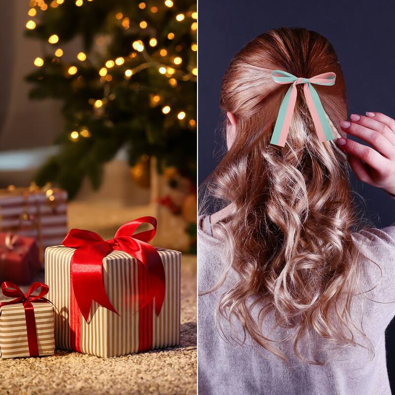 9.8 Yards Christmas Striped Ribbon, Ribbon Candy Roll