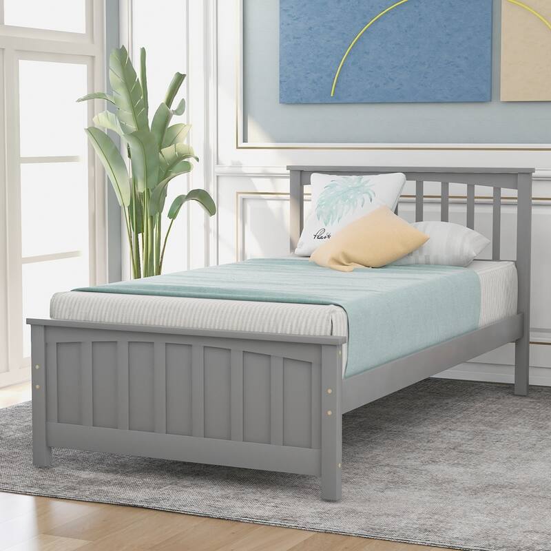 Wood Platform Bed Twin size Platform Bed