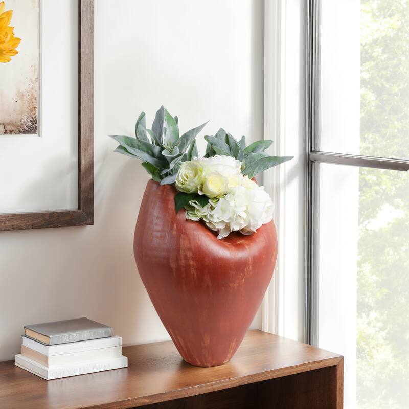 Porcelain Jenison Elegant Decorative Vase - Red