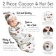 preview thumbnail 6 of 4, Construction Truck Collection Boy Baby Cocoon and Beanie Hat Sleep Sack - 2pc Set - Grey Yellow Orange Red Blue Transportation