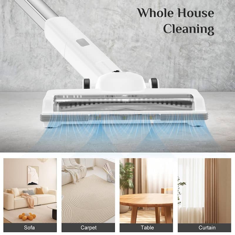 Powerful Cordless Stick Vacuum - 24kPa Suction, HEPA Filtration, 3 Modes