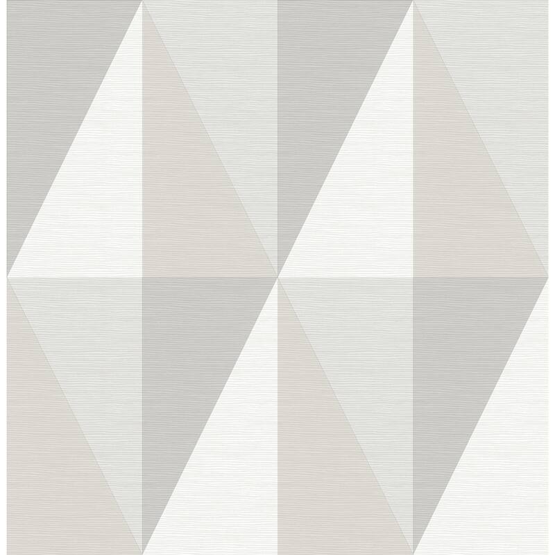 A-Street Prints Aspect Grey Geometric Faux Grasscloth Wallpaper