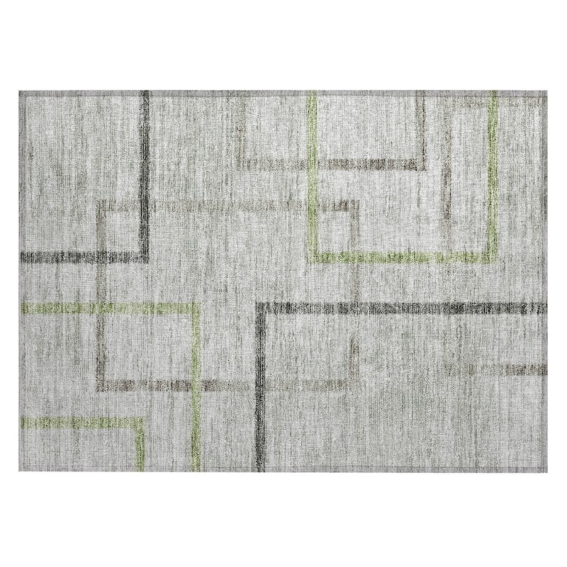 Machine Washable Indoor/ Outdoor Chantille Contemporary Geo Rug