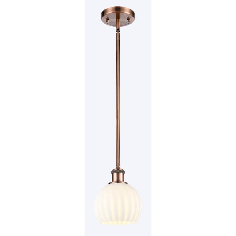 Innovations Lighting 516-1S-8-6 White Venetian Pendant White Venetian