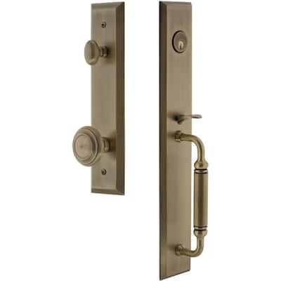 Grandeur Fifth Avenue Solid Brass Rose Keyed Entry Single Cylinder "C"