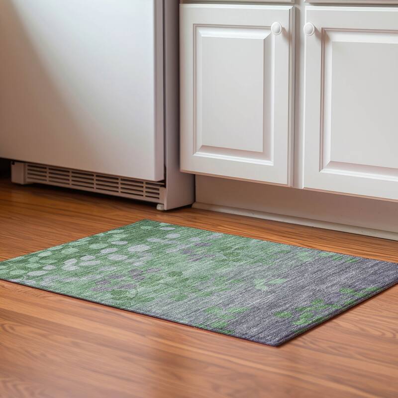 Premium Washable Super Soft Mayfield Rug - Green - 1'8" x 2'6"