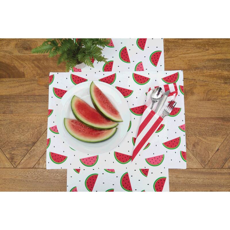 Watermelon Whimsy Placemats Set of 6, 14" x 20"