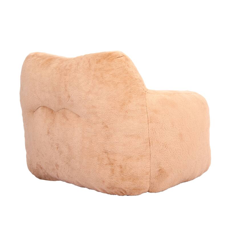 Oversized Memory Foam Bean Bag Chair Lazy Sofa with Armrests and Removable Cover for Living Room Bedroom