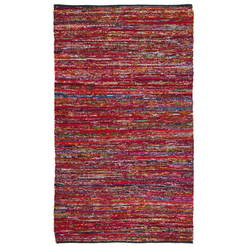 SAFAVIEH Handmade Rag Rug Abagail Casual Stripe Cotton Rug