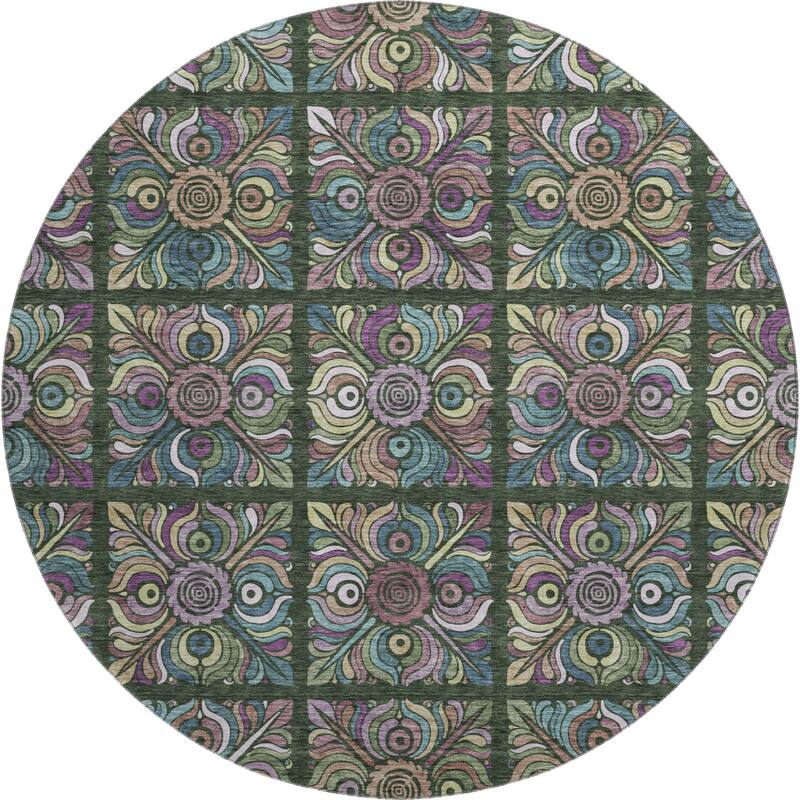 Premium Washable Super Soft Mosaic Panel Mayfield Rug