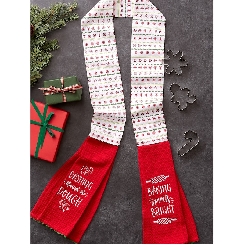 DII Kitchen Towel Holiday Baking Kitchen Scarf, 4x70"