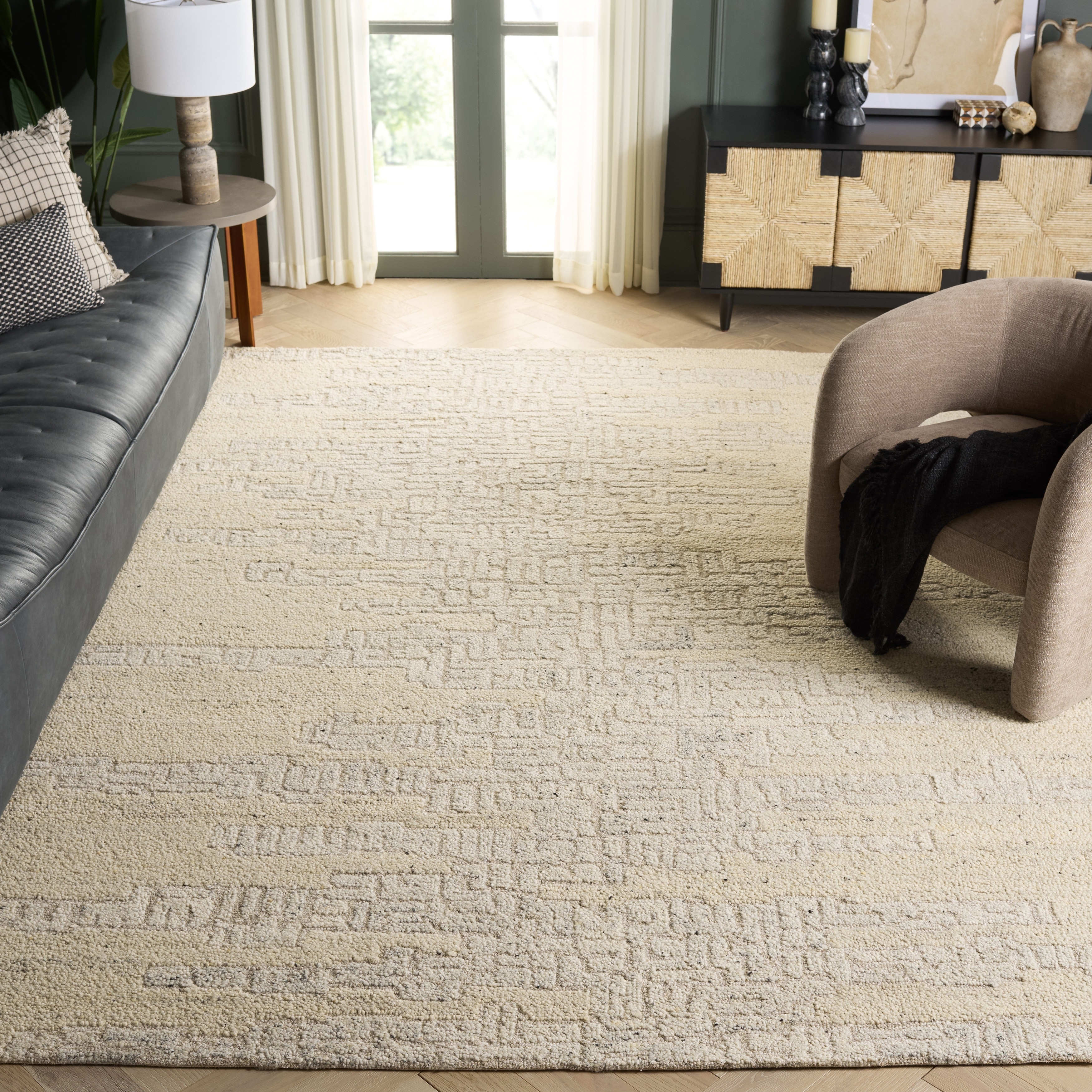 SAFAVIEH Handmade Harvest Hyra Modern Contemporary Wool Rug