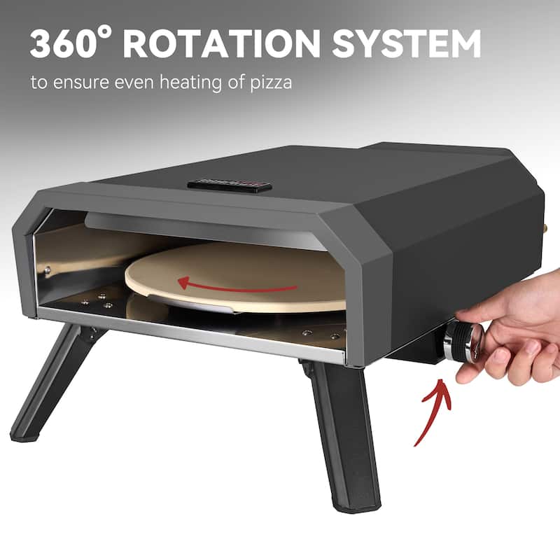 Royal Gourmet GP1301 Portable Gas Pizza Oven with 13-Inch Pizza Stone