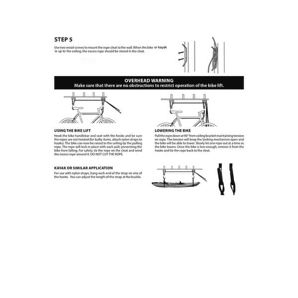 Shop Great Working Tools Hanging Kayak Canoe Hoist Lift 2