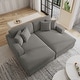 preview thumbnail 64 of 137, Oversized Modular Sectional Sofa Set with Pillows for Living Room Light Grey/2 Chaise