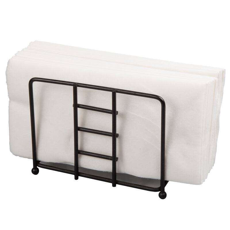 Creative Home Iron Works Iron Wire Napkin Holder with Black Powder Coating