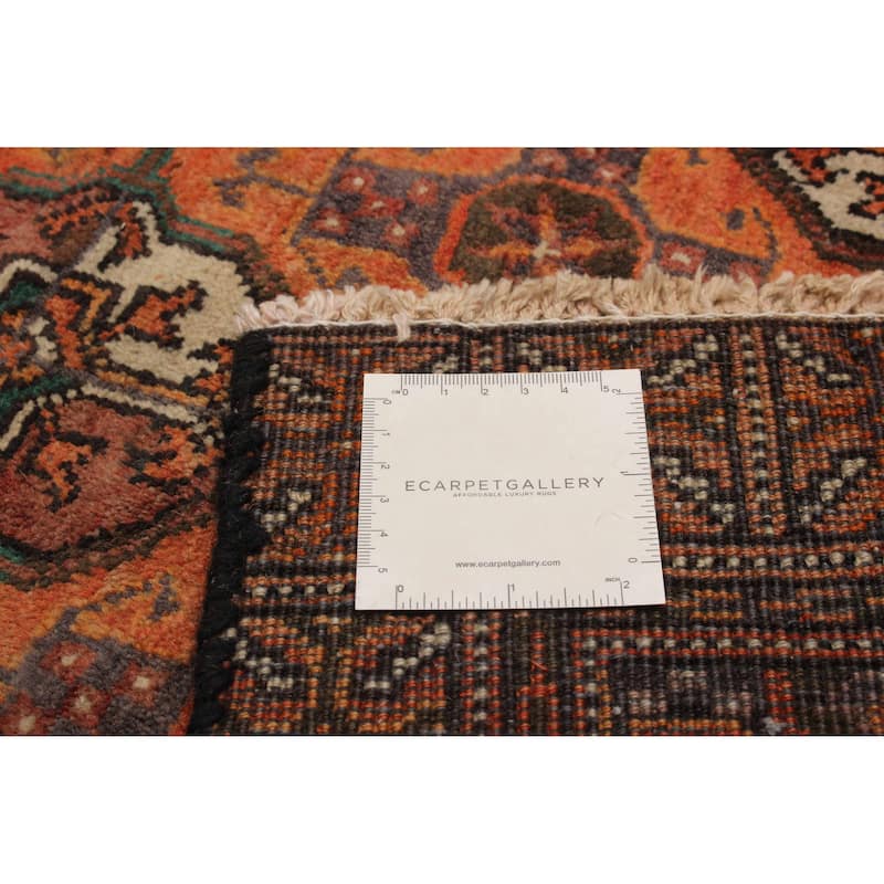 ECARPETGALLERY Hand-knotted Baluch Dark Copper Wool Rug - 3'3 x 7'7