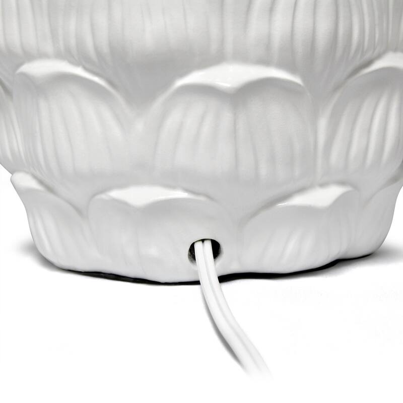 28 in. Blue Finish Table Lamp with White Shade, Sturdy Table Lamp for Living Rooms and Bedrooms