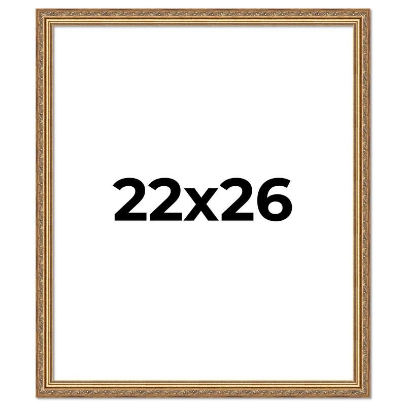 22x26 Frame Red Solid Wood Picture Frame Width 1.75 Inches | Interior Frame Depth 1 13/16 Inches