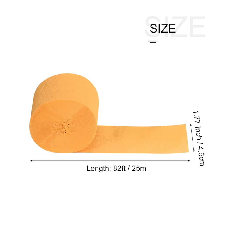 3pcs Crepe Paper Streamer Decoration 82ft Long 1.77 Inch Wide