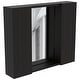 preview thumbnail 6 of 24, Artemisa Medicine Cabinet with Double Door, Mirror, and External Shelf Black
