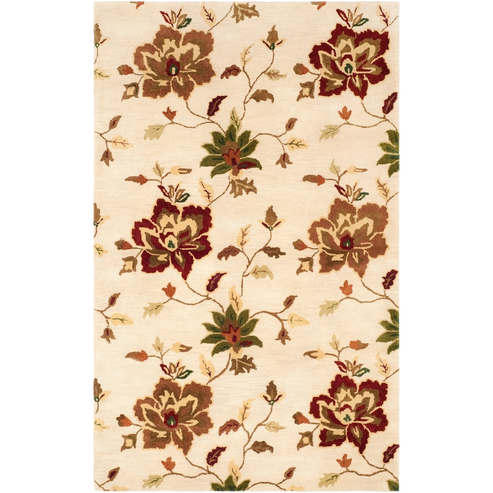 SAFAVIEH Handmade Jardin Sigurdis Country Floral Wool Rug