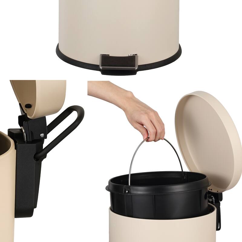 happimess Oscar 8-Gallon Step-Open Trash Can and Mini Trash Can
